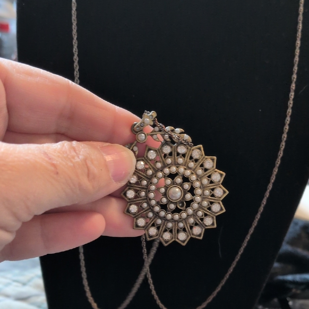 Chloe Isabel‎  Gold and Silver Pendant Necklace